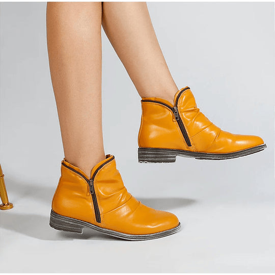 Mavexa | Western Zip Ankle Boots for Women