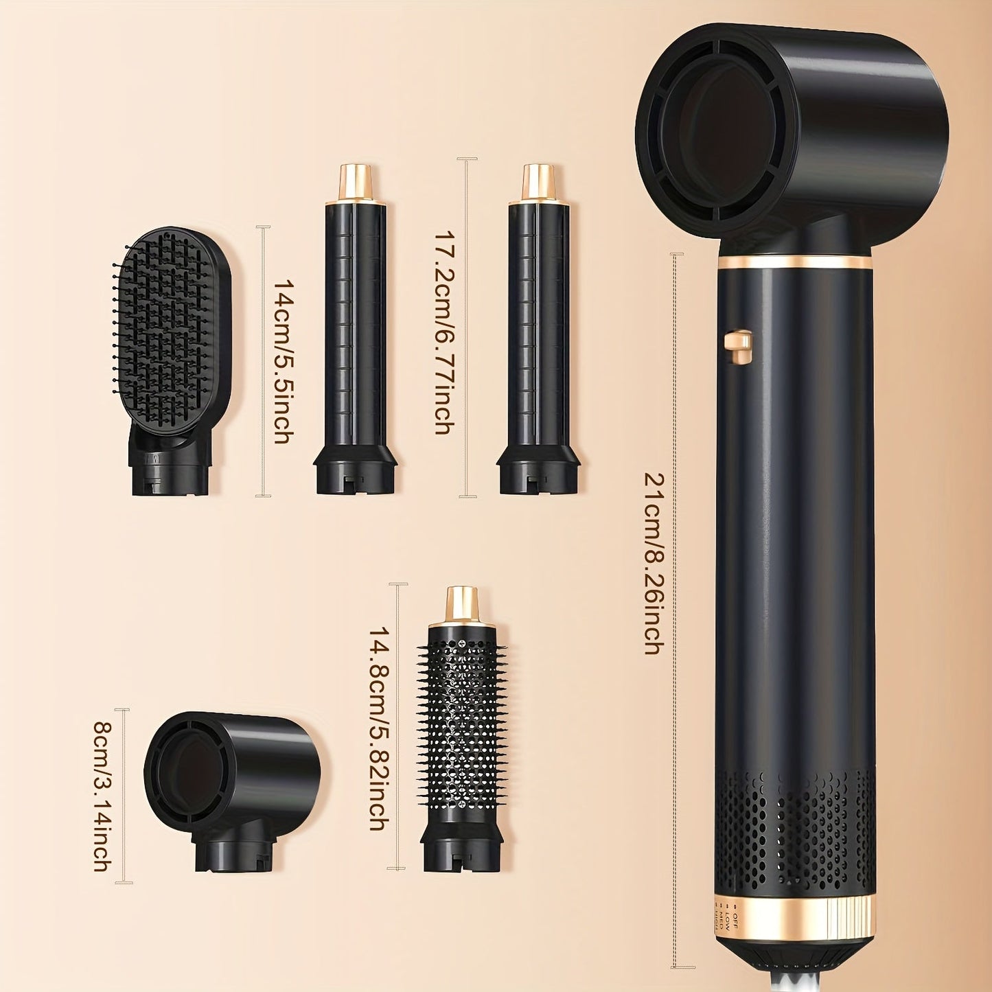 AUGUSDEA SilkForm™ Women’s 5-in-1 Hair Tool – Quick Drying, Curling & Volume