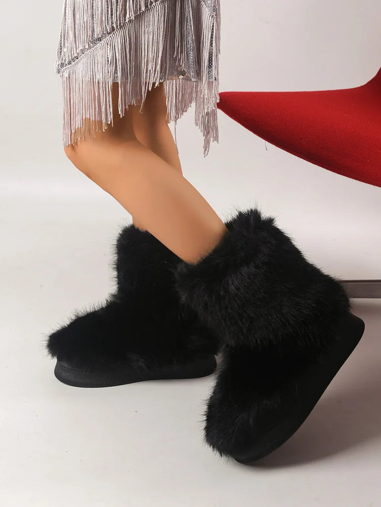 Velmora | Women’s Warm Ankle Slip-On Boots