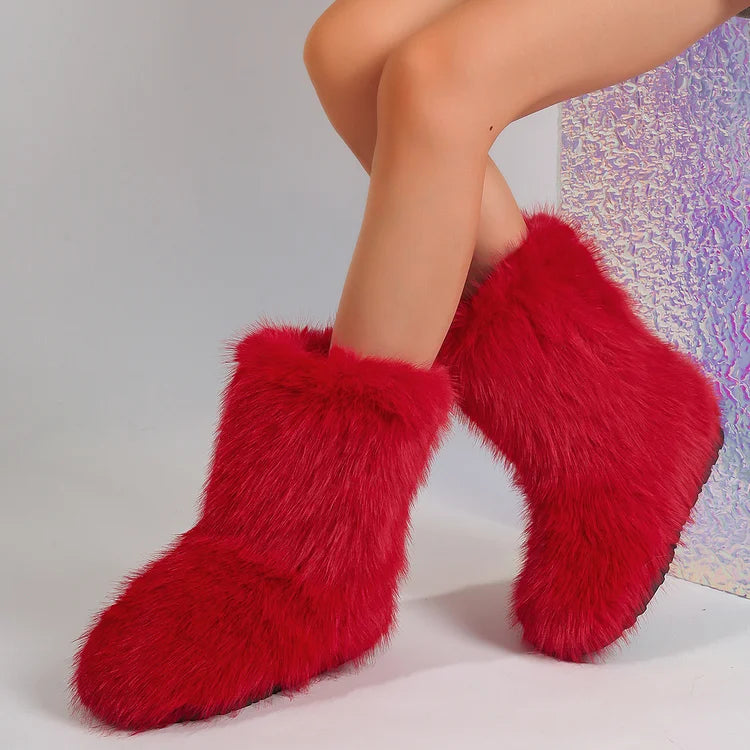 Velmora | Women’s Warm Ankle Slip-On Boots