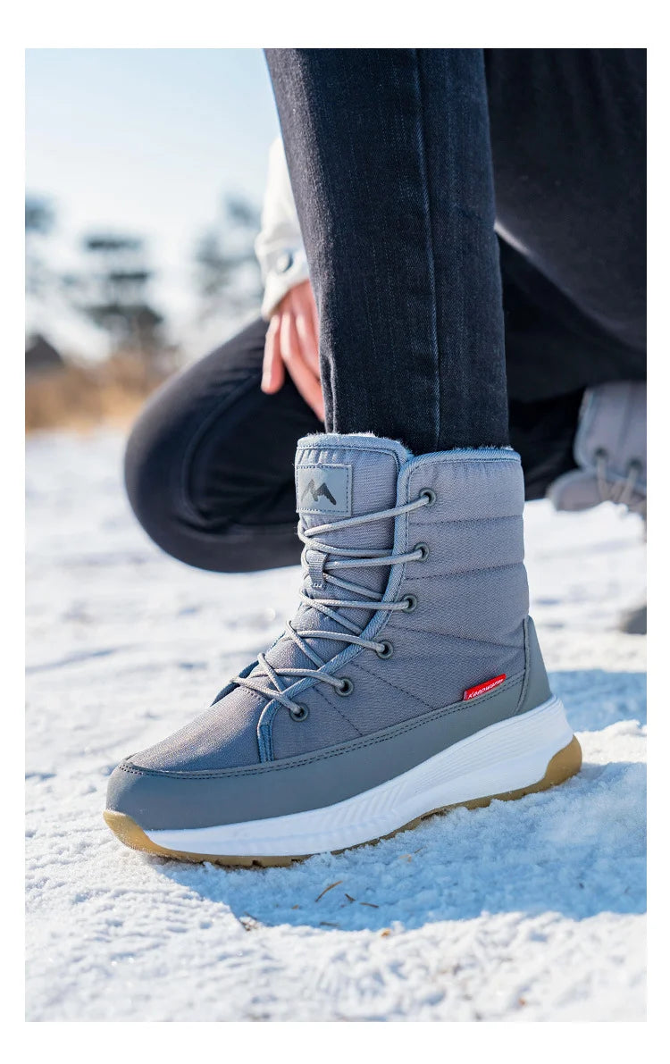 Velmora | Waterproof Lace-Up Winter Boots