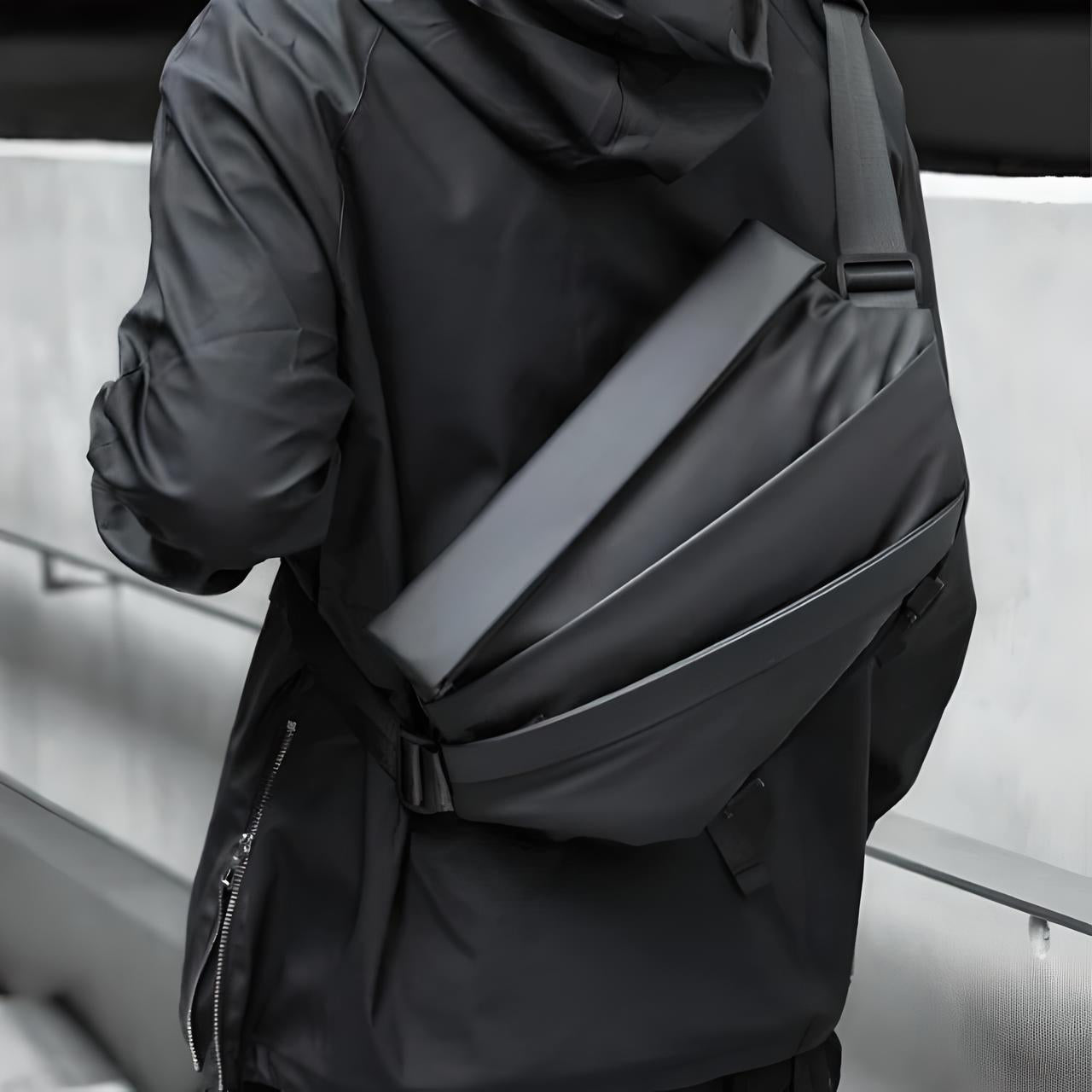 ObsidianGuard™ Anti-Theft Sling Bag – Secure, Compact & Weather-Proof