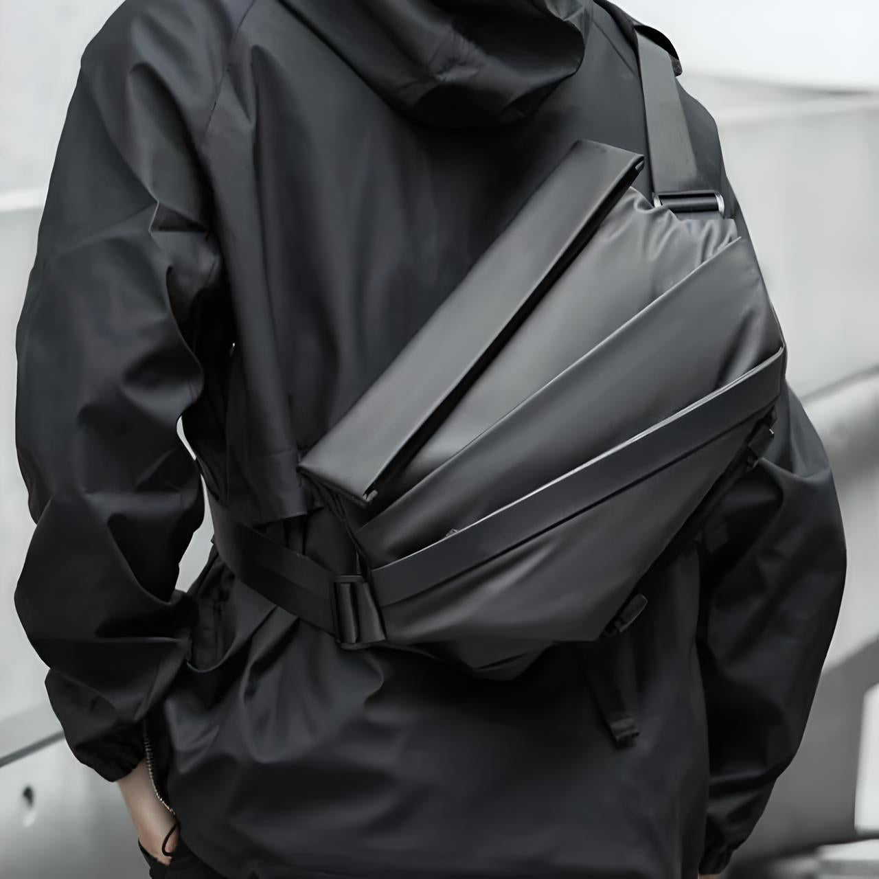 ObsidianGuard™ Anti-Theft Sling Bag – Secure, Compact & Weather-Proof