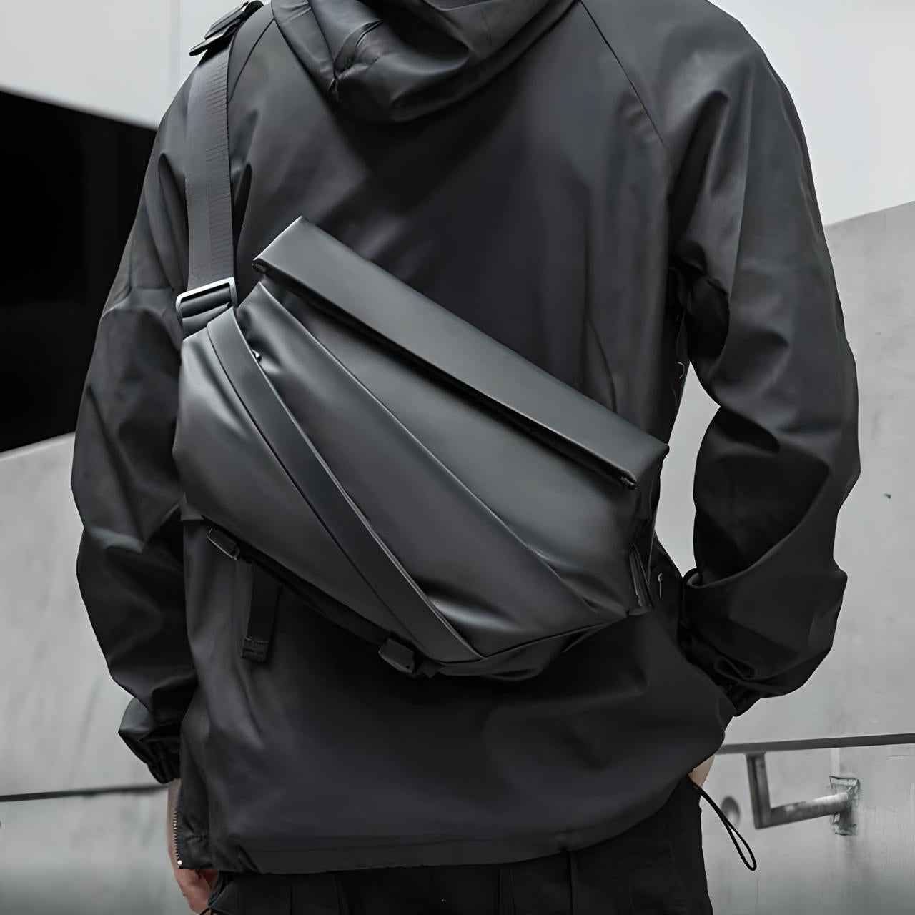 ObsidianGuard™ Anti-Theft Sling Bag – Secure, Compact & Weather-Proof