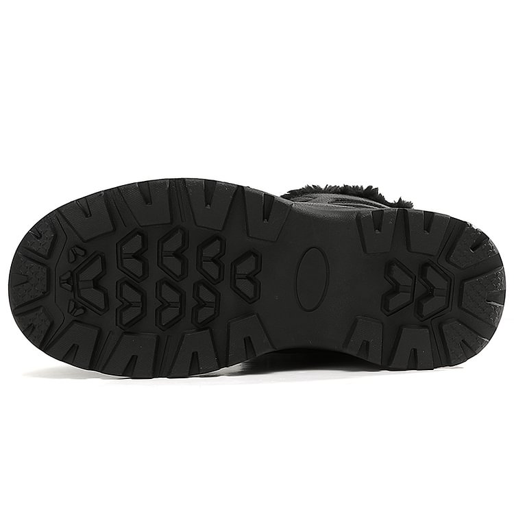 SnowEase | Women’s Winter Lace-Up Plush Ankle Boots