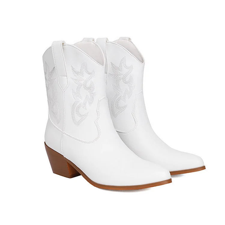 Velmora™ | Western Cowboy Ankle Boots for Women
