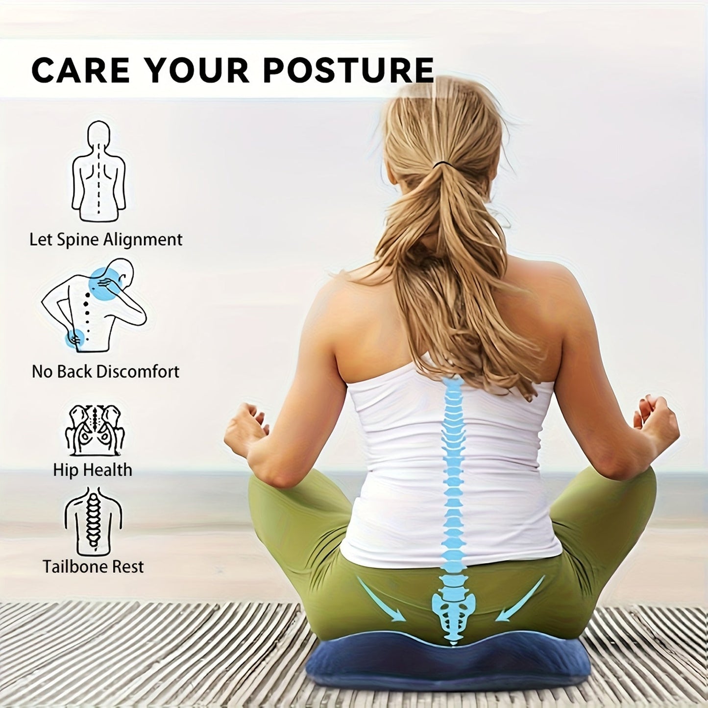 RelaxaRing™ – Orthopedic Donut Pillow for Tailbone, Hip & Posture Support