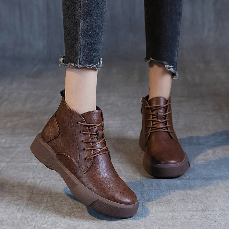 Velviro | Retro Warm Winter Ankle Boots for Women