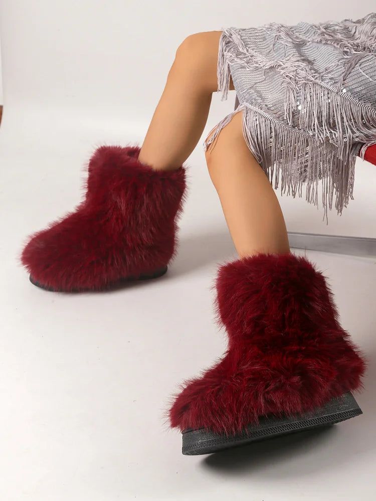 Velmora | Women’s Warm Ankle Slip-On Boots