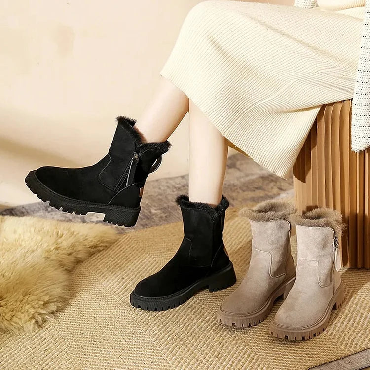 Velvura™ | Women’s Winter Boots – Warm Plush Platform