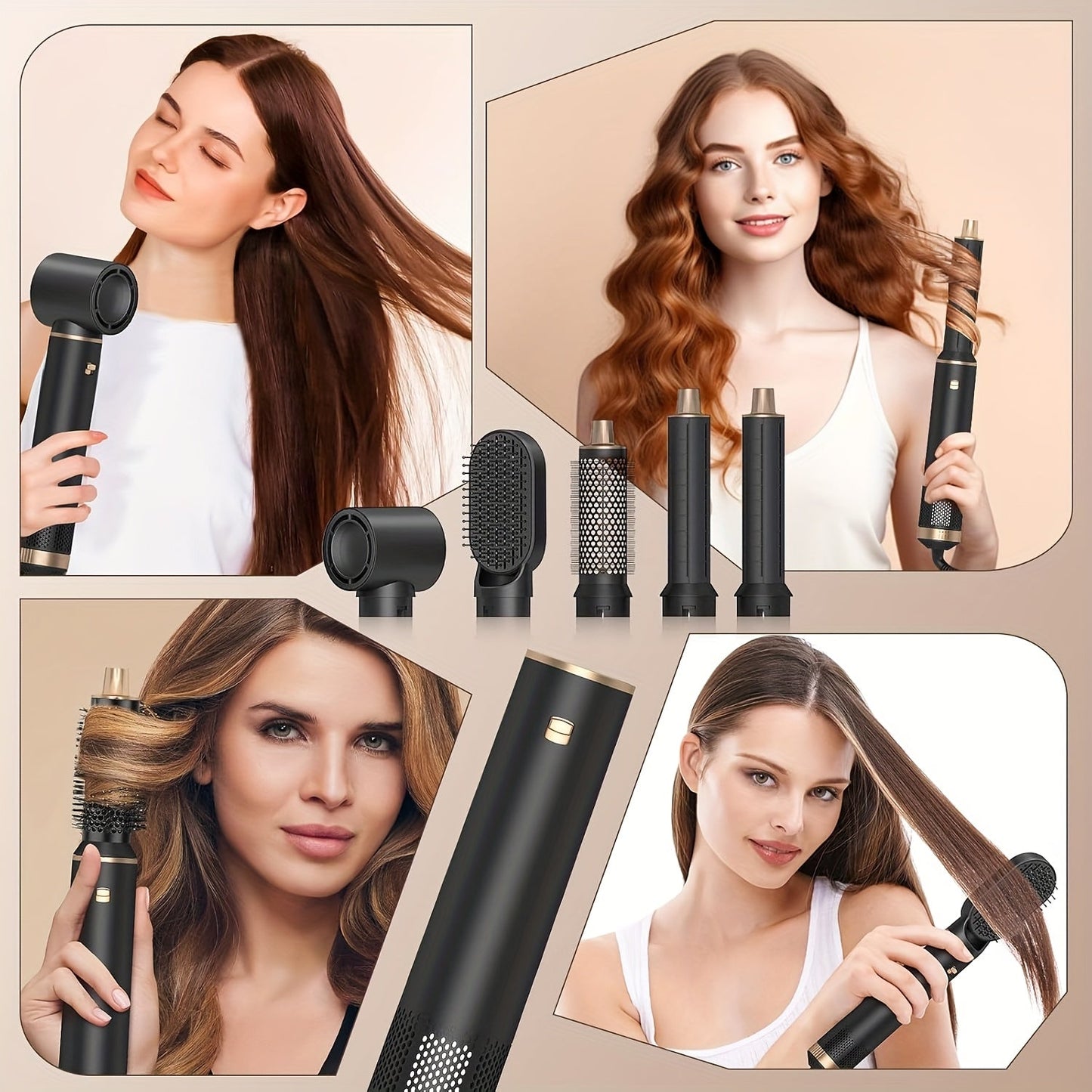 AUGUSDEA SilkForm™ Women’s 5-in-1 Hair Tool – Quick Drying, Curling & Volume