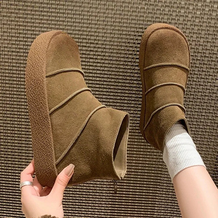 Glace™ | Elegant Ladies Snow Boots – Low Heel Ankle