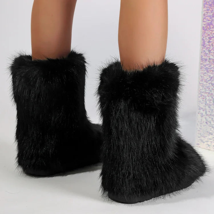 Velmora | Women’s Warm Ankle Slip-On Boots
