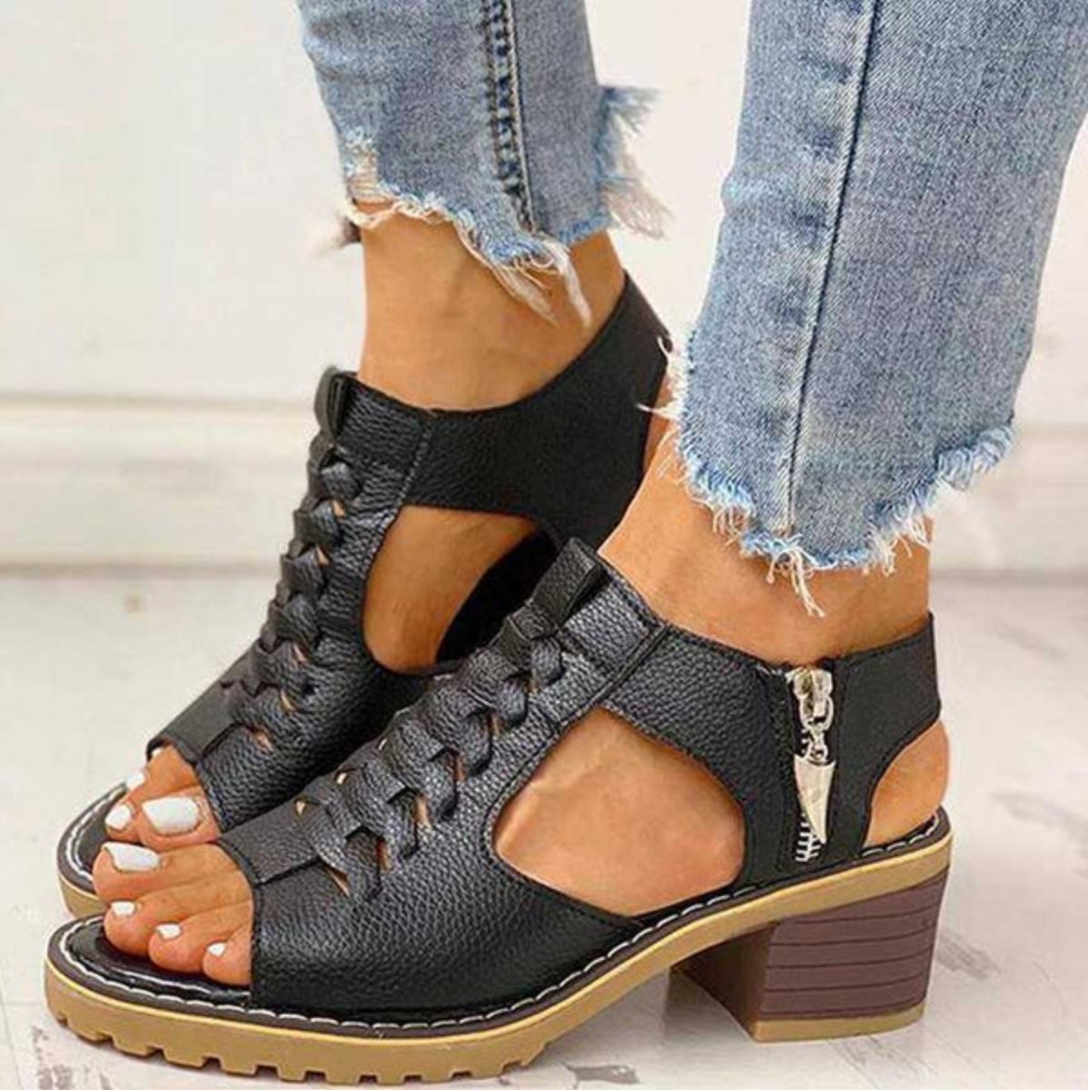 Ouida™ Elegant Low Heel Sandals