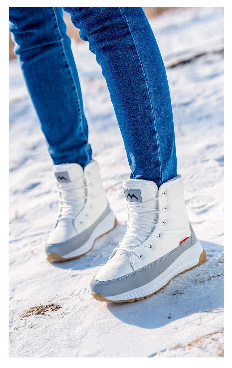 Velmora | Waterproof Lace-Up Winter Boots