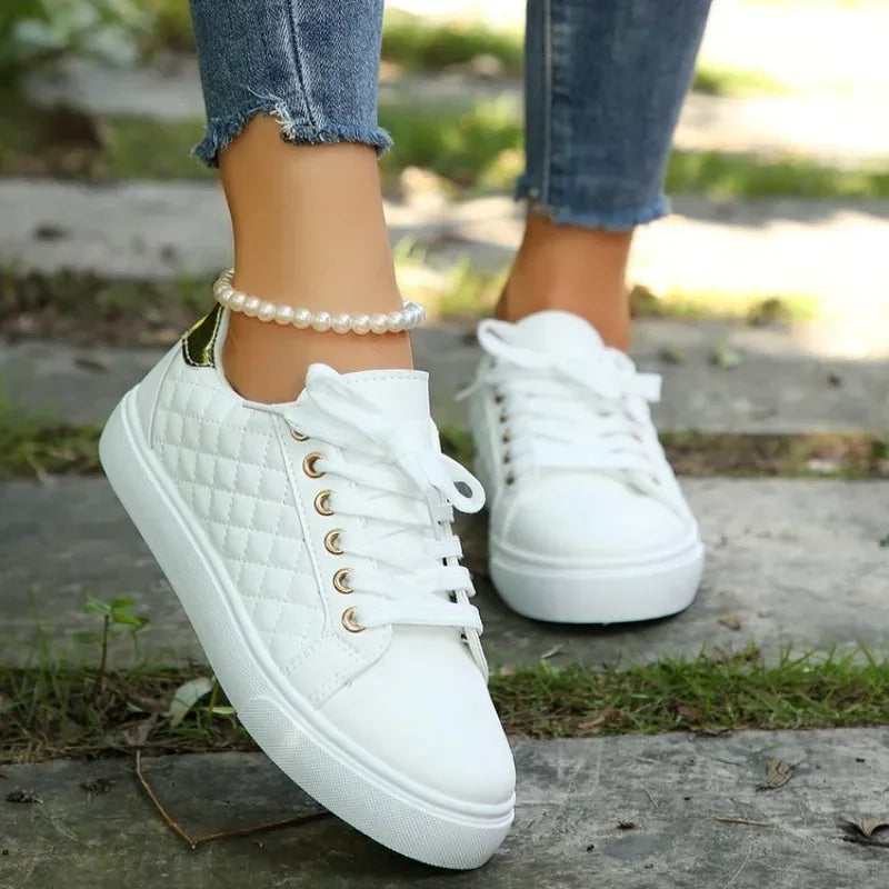 Clarice™ Flat Lace-Up Sneakers with Thick Sole