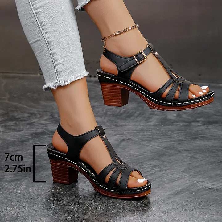 Leanna - Comfortable low heel sandals