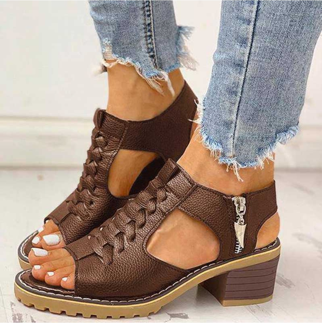 Ouida™ Elegant Low Heel Sandals