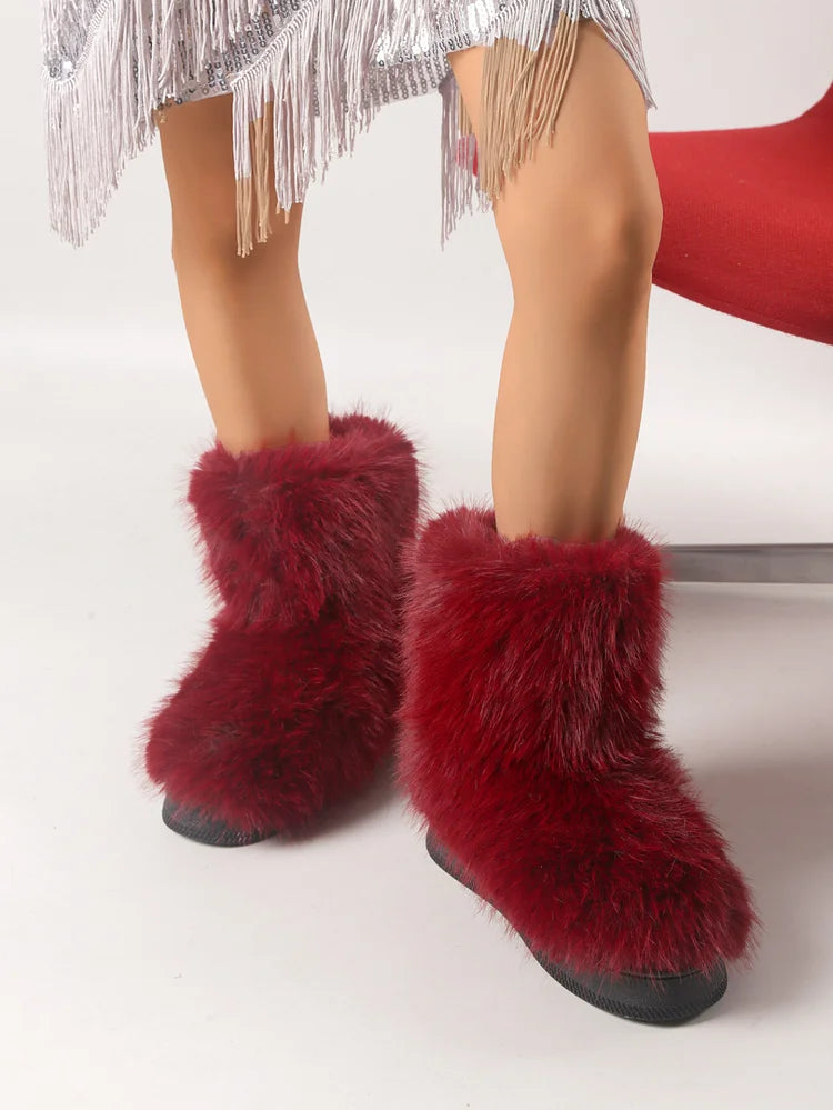 Velmora | Women’s Warm Ankle Slip-On Boots