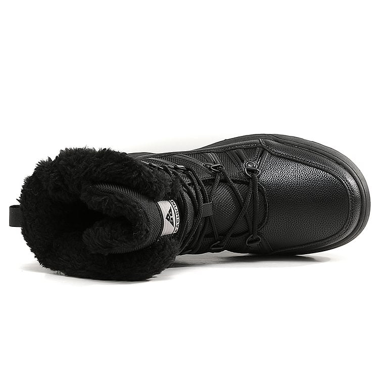 SnowEase | Women’s Winter Lace-Up Plush Ankle Boots
