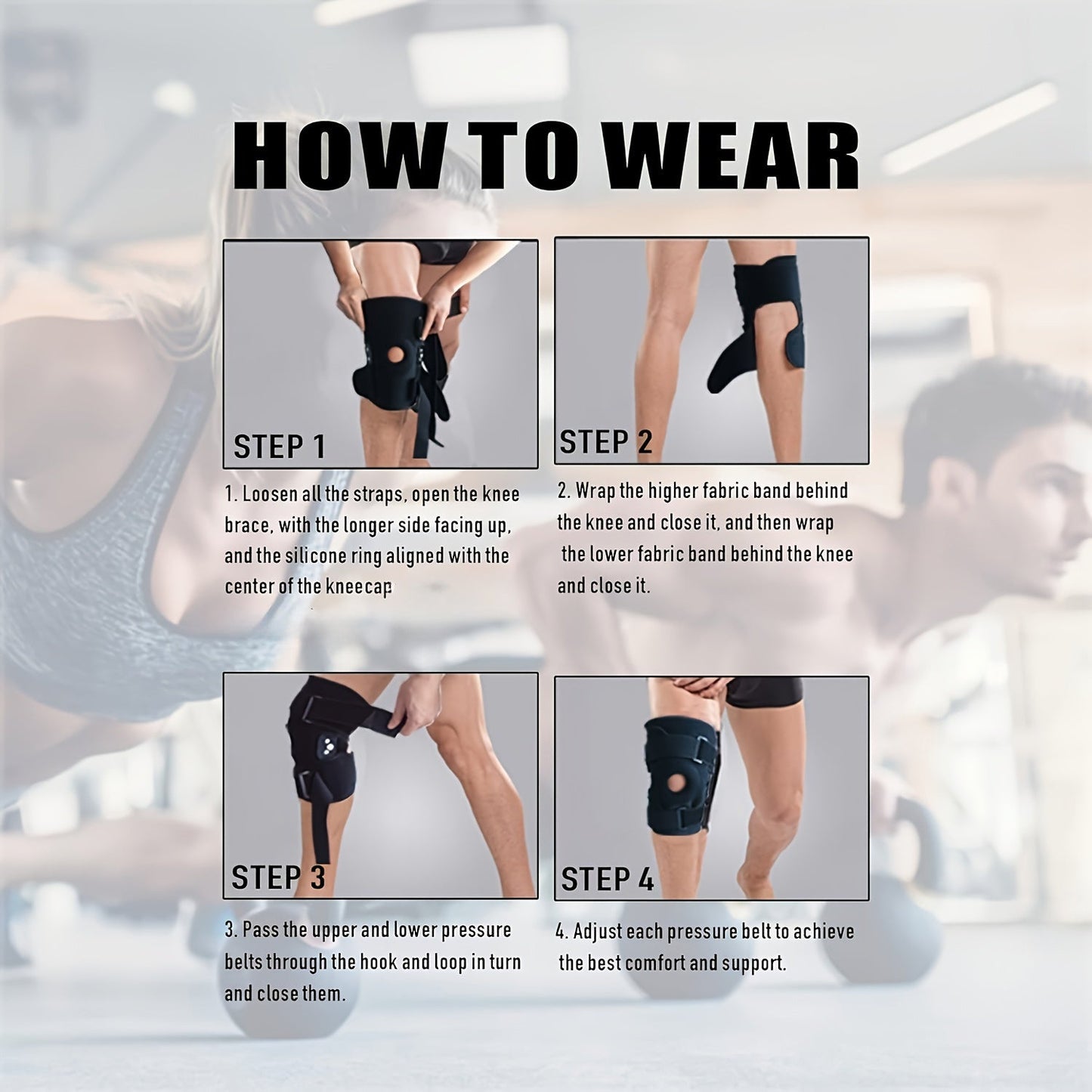 KneePro™ Knee brace - Adjustable support for ACL & MCL protection