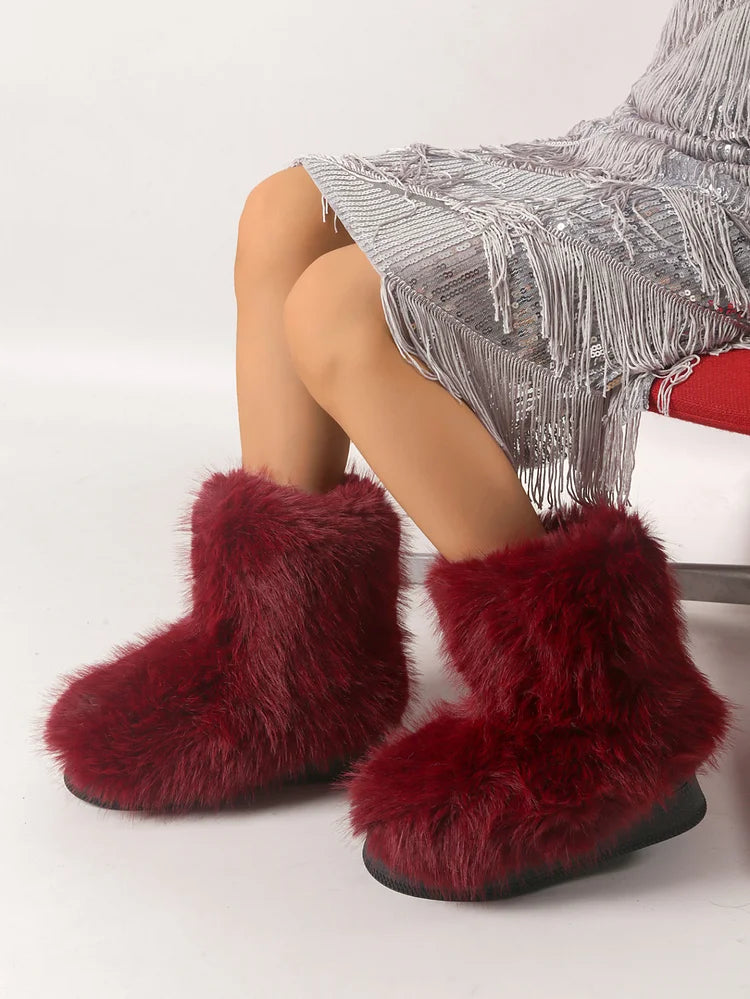 Velmora | Women’s Warm Ankle Slip-On Boots