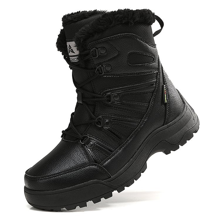 SnowEase | Women’s Winter Lace-Up Plush Ankle Boots