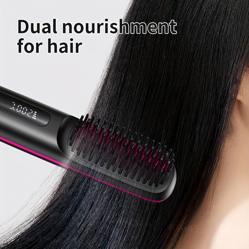 SleekMate | Portable USB-Rechargeable Straightening Comb with Anti-Scald Protection