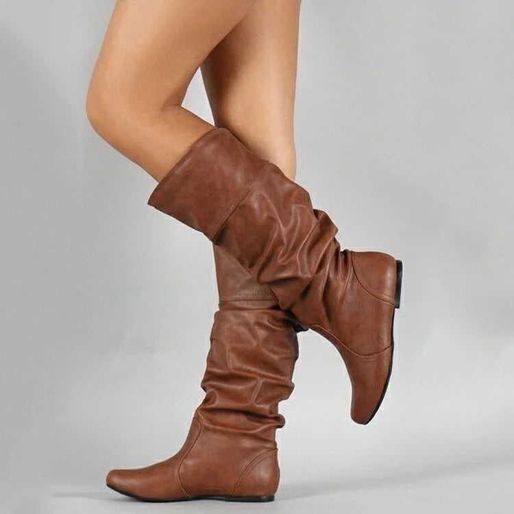 Nuvessa | Women’s Mid-Calf Slip-On Boots