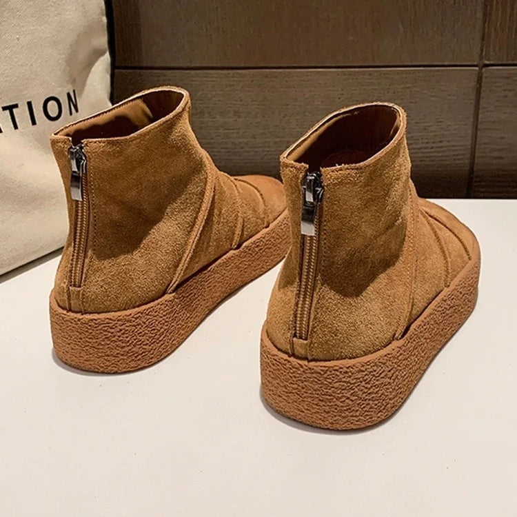 Glace™ | Elegant Ladies Snow Boots – Low Heel Ankle