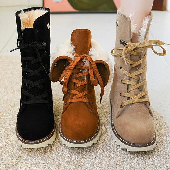 FEROX™ | Women’s Mid-Length Boots - Warm Lace-Up