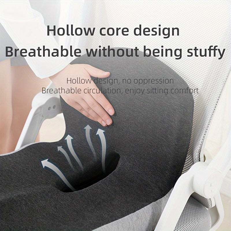 PostureNest™ Ergonomic Memory Foam Cushion for Hip & Lower Back Support
