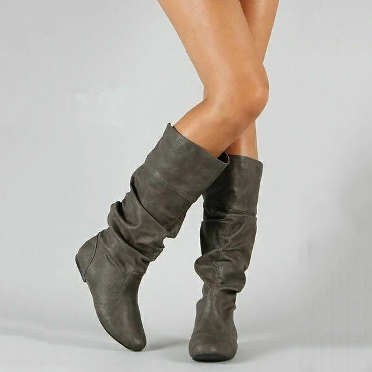 Nuvessa | Women’s Mid-Calf Slip-On Boots