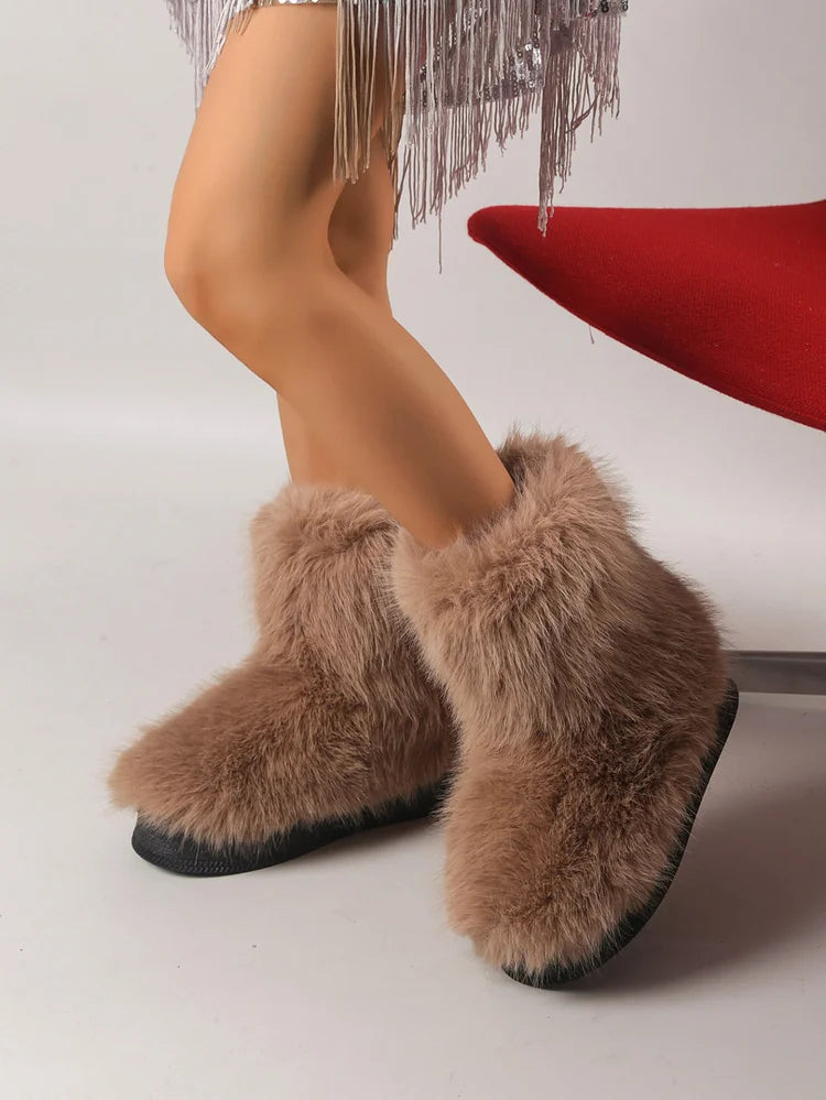 Velmora | Women’s Warm Ankle Slip-On Boots