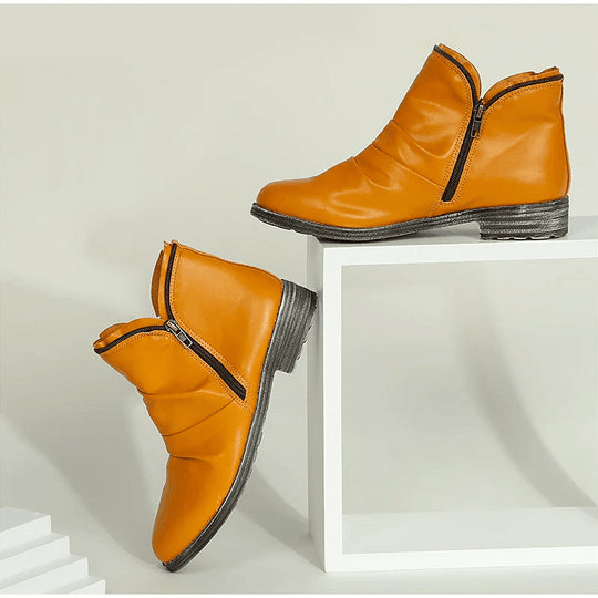 Mavexa | Western Zip Ankle Boots for Women