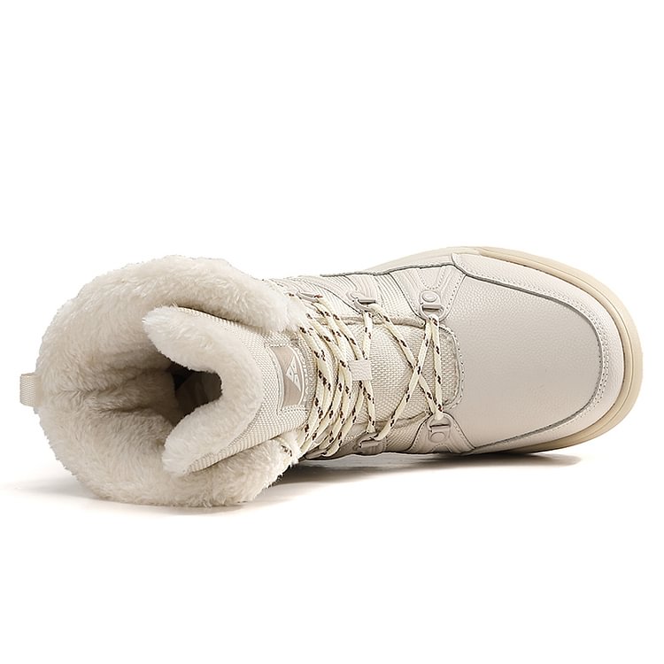 SnowEase | Women’s Winter Lace-Up Plush Ankle Boots