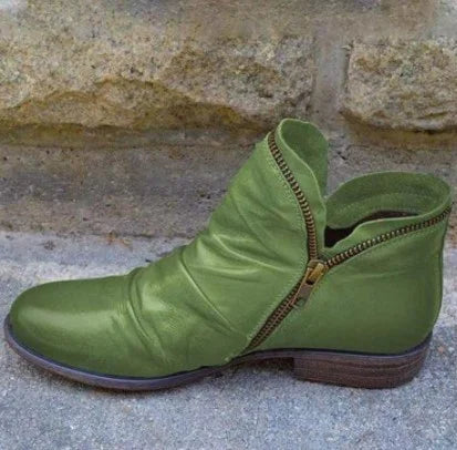 Mavexa | Western Zip Ankle Boots for Women