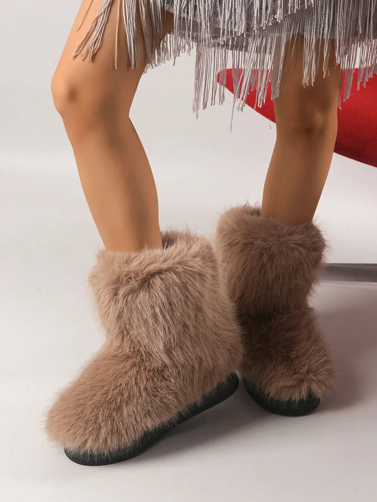 Velmora | Women’s Warm Ankle Slip-On Boots