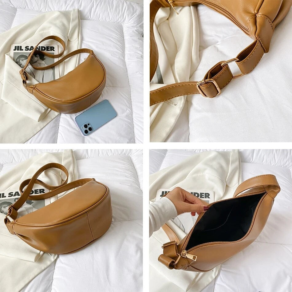 VELINORA™ | Half Moon Crossbody Bag