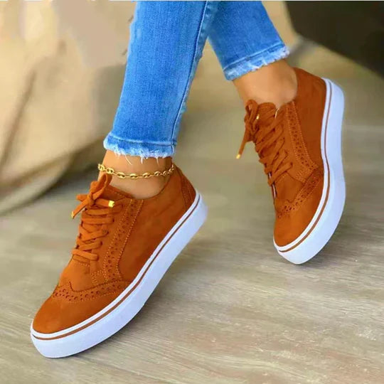 Olivya - Women’s Lace-Up Platform Sneakers