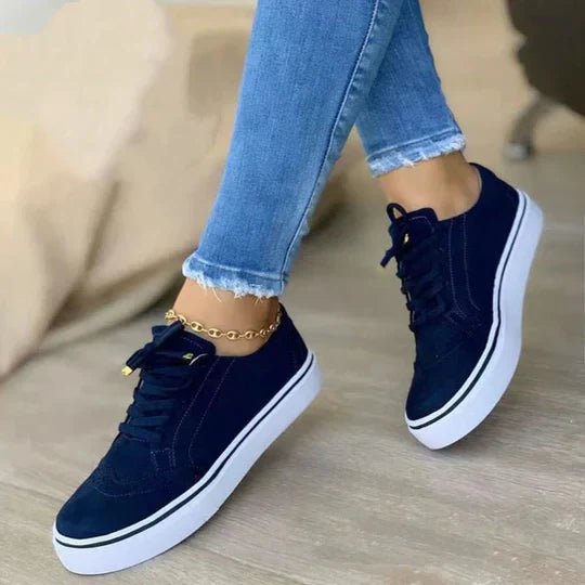 Olivya - Women’s Lace-Up Platform Sneakers
