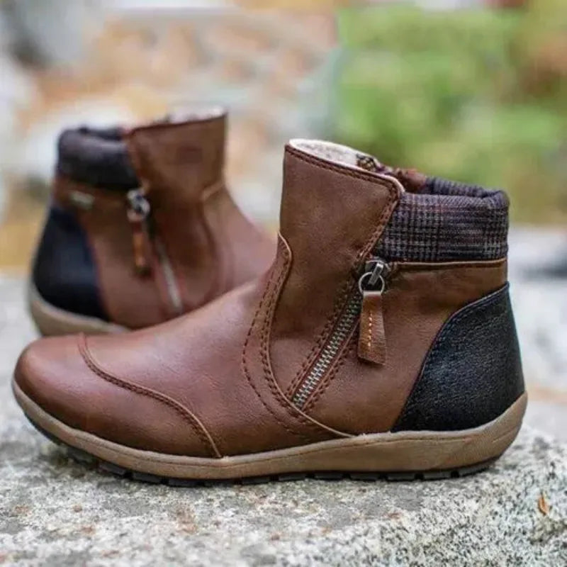 Elaria™ | Women’s Zip-Up Lace Ankle Boots