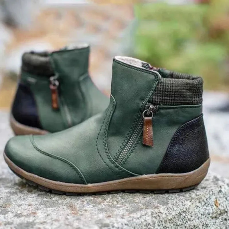 Elaria™ | Women’s Zip-Up Lace Ankle Boots