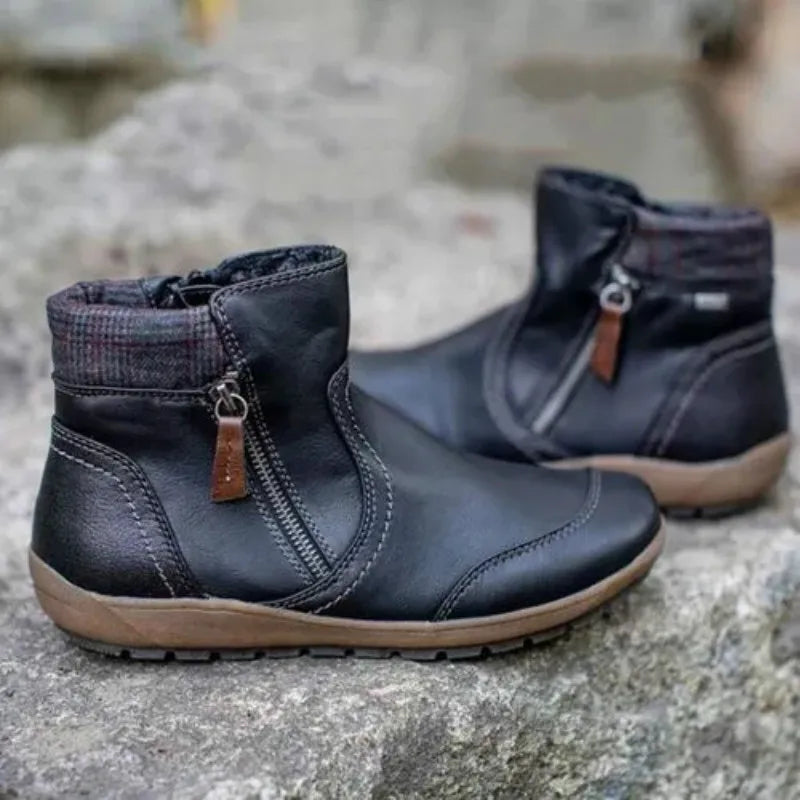 Elaria™ | Women’s Zip-Up Lace Ankle Boots
