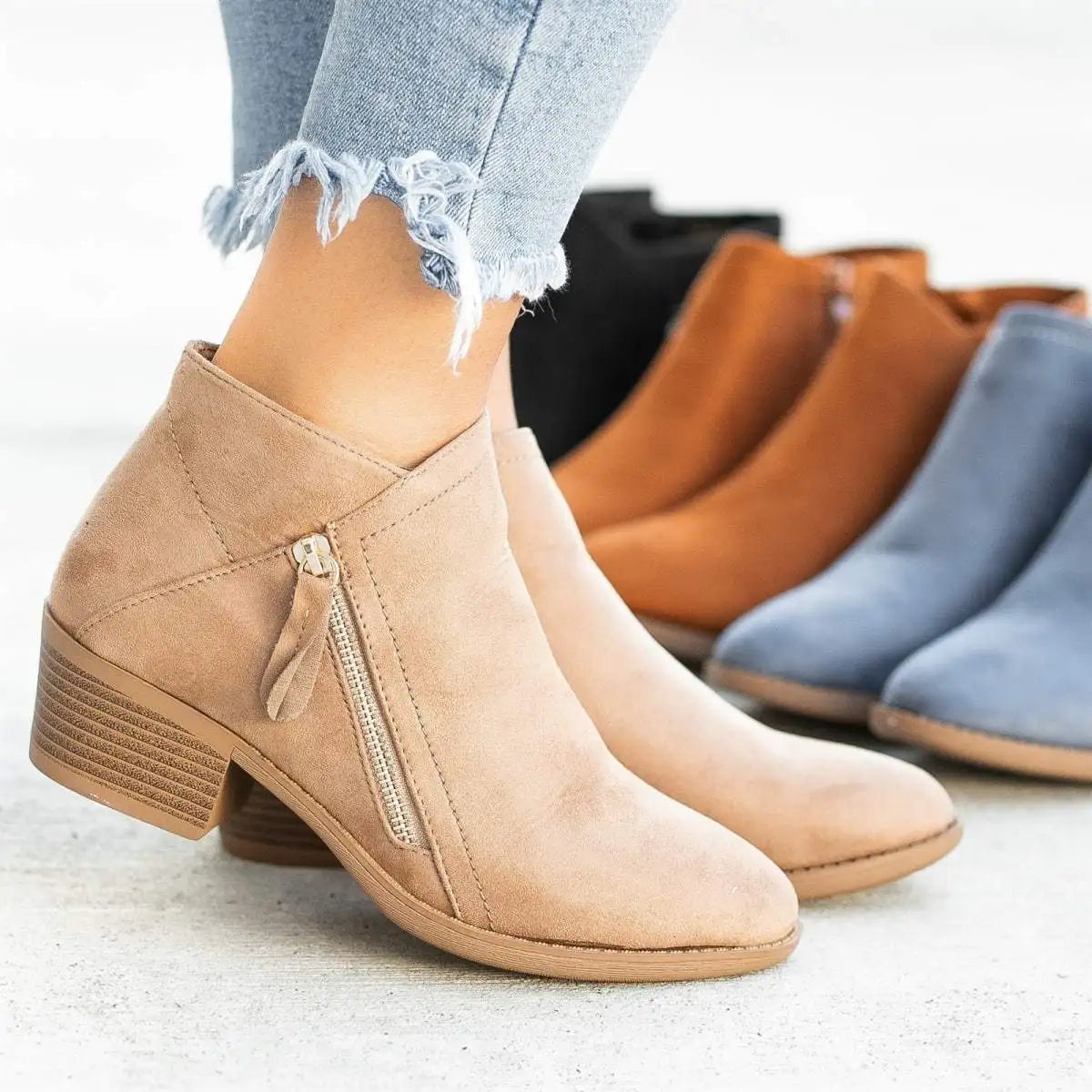 Natrio™ | Women’s Side-Zipper Ankle Boots