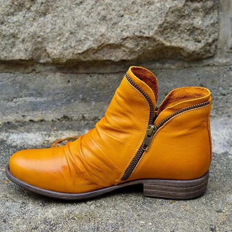 Mavexa | Western Zip Ankle Boots for Women