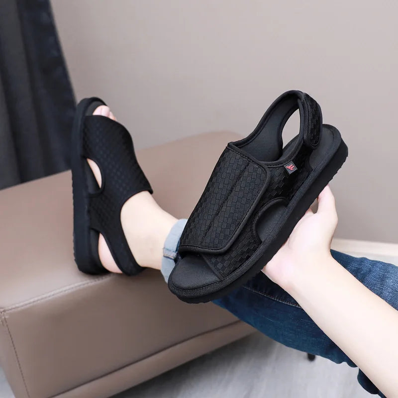 Comfora - Adjustable Diabetic Shoes for Elderly | Unisex Breathable Wide-Fit Sandals