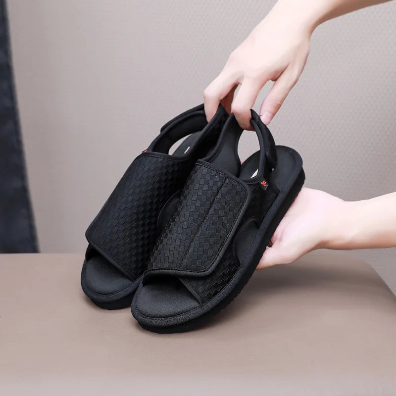 Comfora - Adjustable Diabetic Shoes for Elderly | Unisex Breathable Wide-Fit Sandals