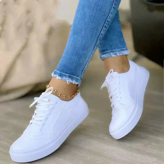 Olivya - Women’s Lace-Up Platform Sneakers