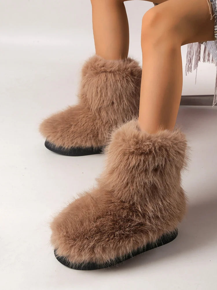 Velmora | Women’s Warm Ankle Slip-On Boots